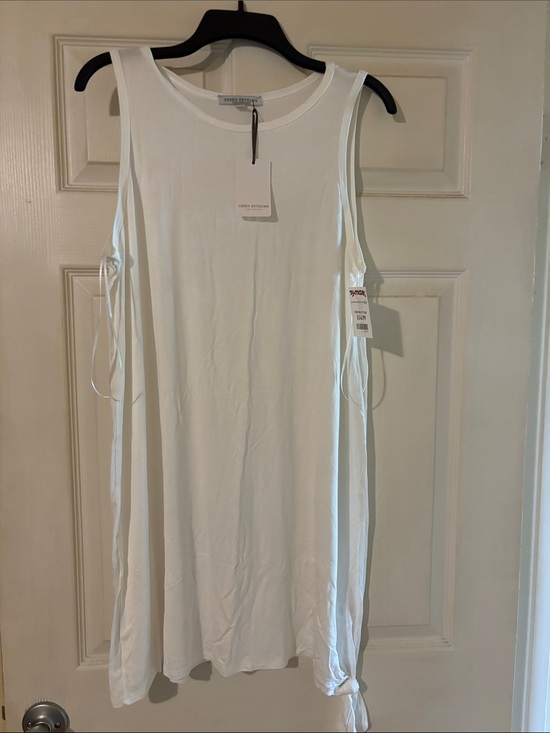 Green Envelope Dresses & Skirts - Green Envelope White Sleeveless Dress with Tie Sides